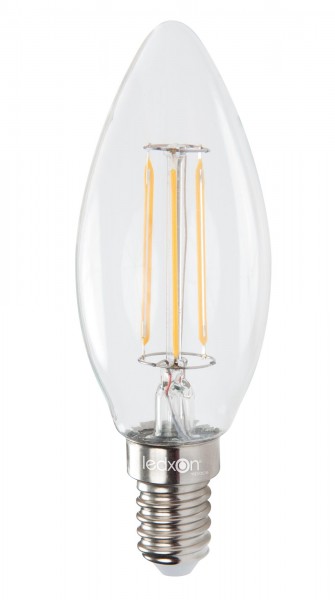 LEDX LED-Leuchtmittel Filament Kerze E14 ww 4W 440lm 2700K