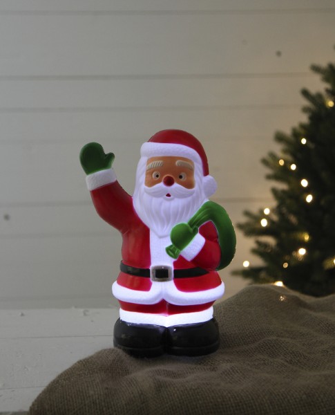 LED-Steckfigur "Santa on Stick", 28 x 18cm, bunt