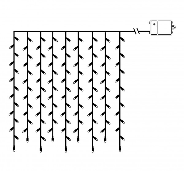 LED-Dura String-Vorhang, 120 warmwhite LED