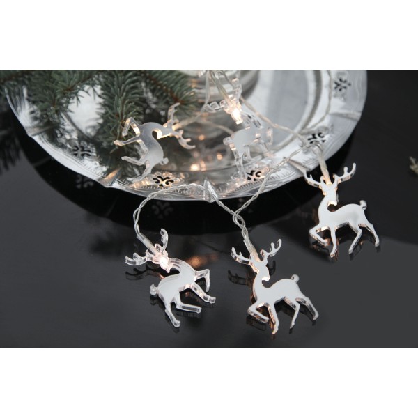 LED-Lichterkette "Mirror Reindeers", 8 w/w LED