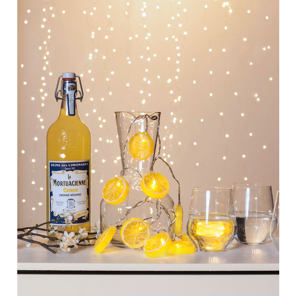 LED-Party-Kette "Fruity", 10teilig, gelbe Zitronen