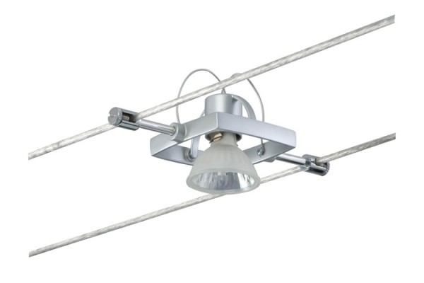 Wire Halogenlampe Seil System Light&Easy Spot Mac II 1x35W GU5,3 chrom 12V Metall