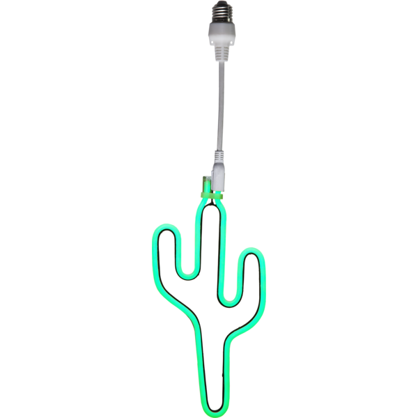 Zubehör für Lichterkette ""Partylight"" Kaktus, ca. 52x15,5 cm, grün, E27 Kabellänge: 11 cm, für den Außengebrauch im Sichtkarton