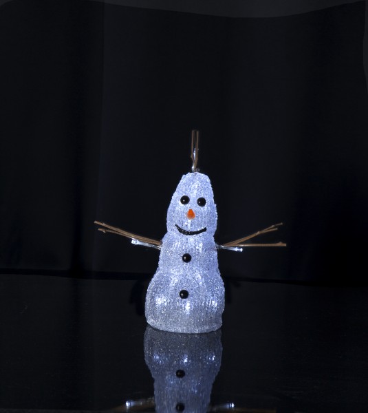 LED-Acrylschneemann "Crystal Snowman",