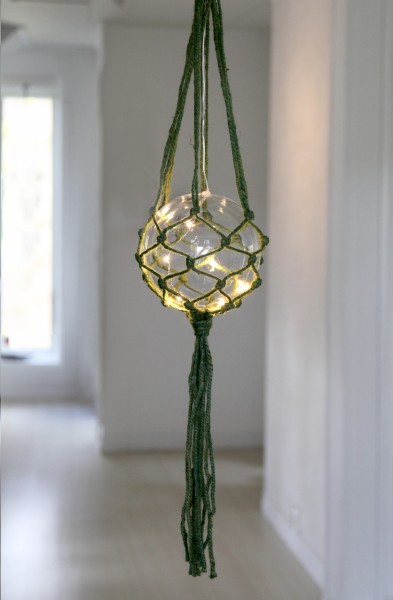 "Naama" Glaskugel mit 6 LED-Lichtern, ca. 14 cm Ø