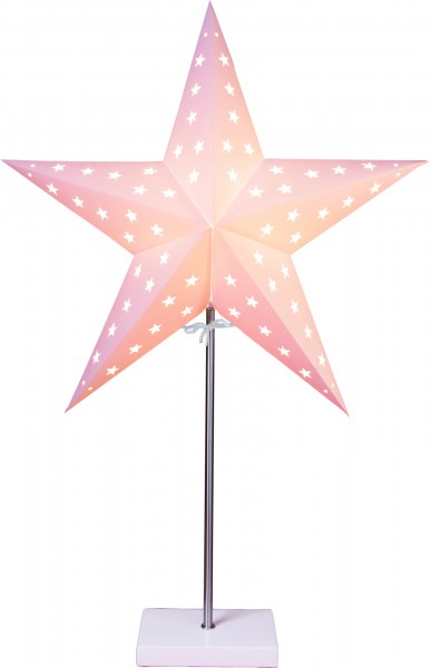 Standleuchte "Star" Material: Metall/Holz/Papier Farbe: beige/weiss , ca. 68 cm x 43 cm