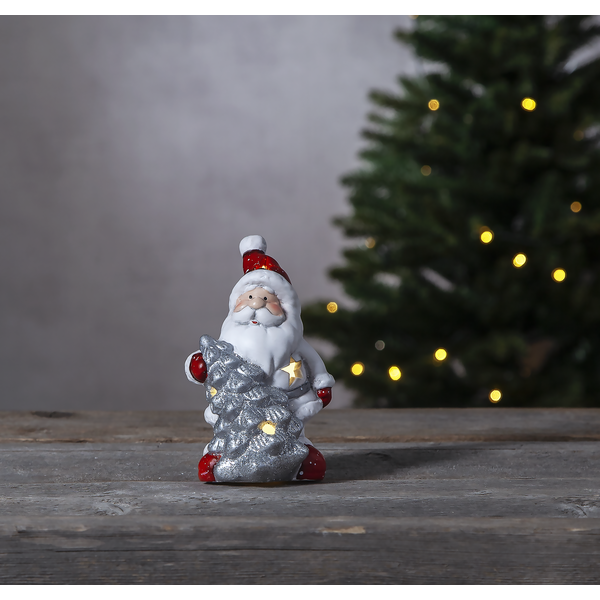 LED-Keramik-Figur "Friends",Santa, 1 warmwhite LED