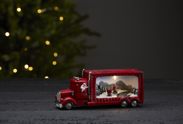 LED-Weihnachtsfigur "Merryville" Santa im Truck