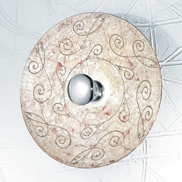 Wandleuchte LUNA, Medici Silver, Oslash 89/20 Chrom, Oslash 89cm, 1-flammig, E27