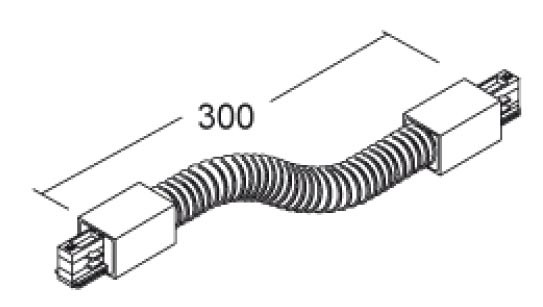Schienensystem 3-Phasen 230V, flexibler Verbinder quadratisch, 220-240V AC/50-60Hz