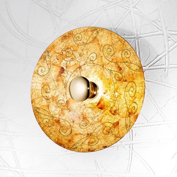 Wandleuchte LUNA, Medici Gold, Oslash 62/20 24 Karat Gold, Oslash 62cm, 1-flammig, E27