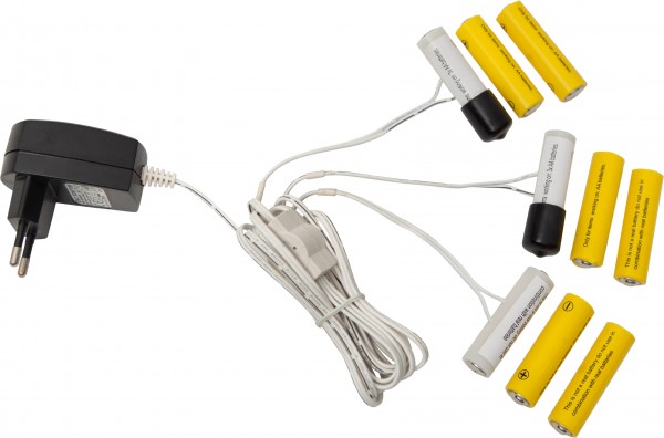 Stromadapter für Batterieartikel, ersetzt 3x 3 AA