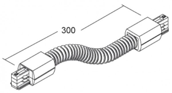 Schienensystem 3-Phasen 230V, flexibler Verbinder rund, 220-240V AC/50-60Hz
