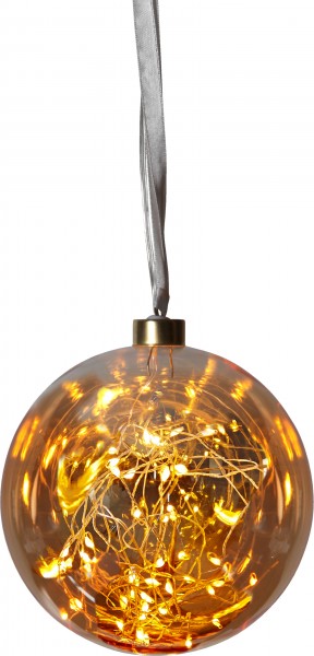 "Glow" Glaskugel mit 40 warmwhite LED, ca. 15 cm Ø