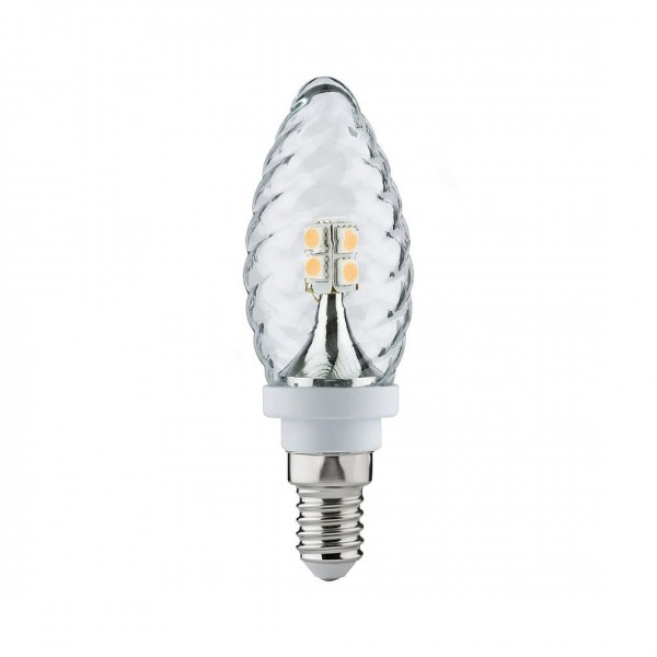 LED Kerze Glühbirne Gedreht 2,5W E14 230V Klar