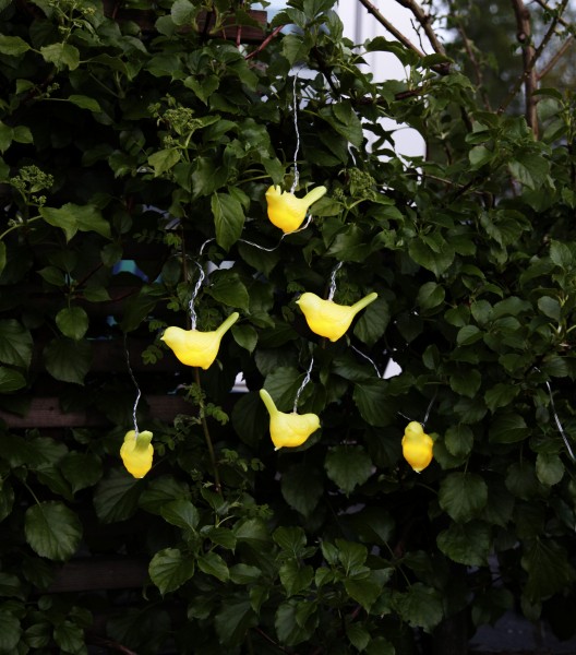 LED-Solarlichterkette "Birds", 6 teilig
