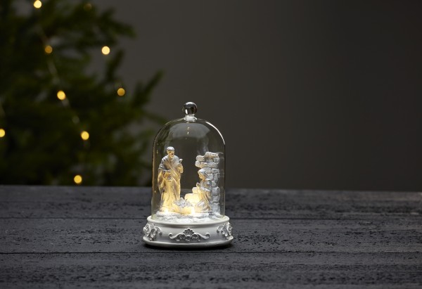 LED-Kuppel "Nativity", Krippenszene, 12 x 19 cm,