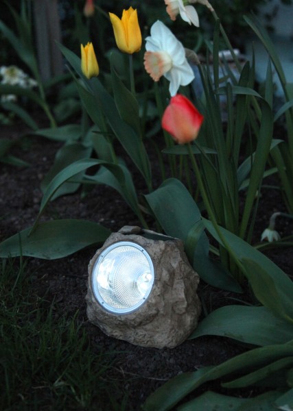 LED-Solarstein, 3 warm white LED, ca.12x15 cm