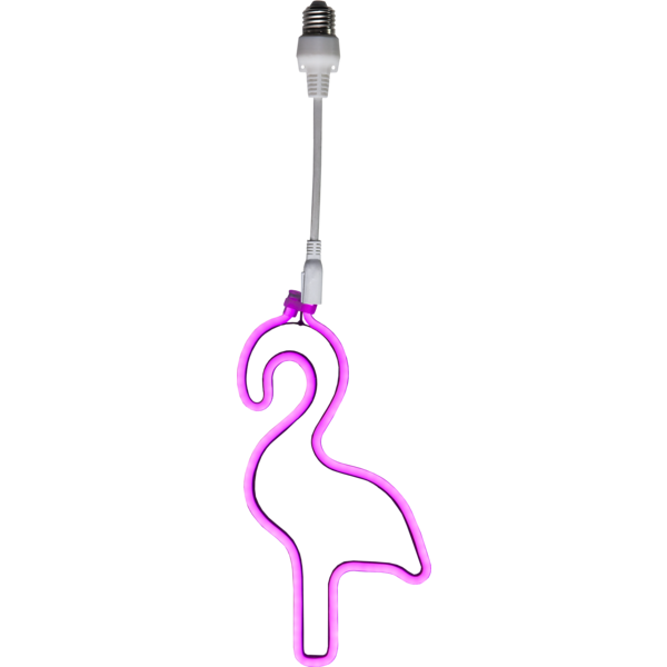 Zubehör für Lichterkette ""Partylight"" Flamingo, ca. 52x18 cm, pink, E27 Kabellänge: 11 cm, für den Außengebrauch im Sichtkarton