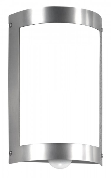 CMD Wandleuchte mit satiniertem Floatglas, EEK A++ bis E mit Bewegungsmelder 120°