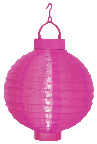 LED-Solarlampion, 1 cool light LED, ca. 22 x 20 cm Farbe pink, mit Solarpanel, incl. Akku, ,outd.