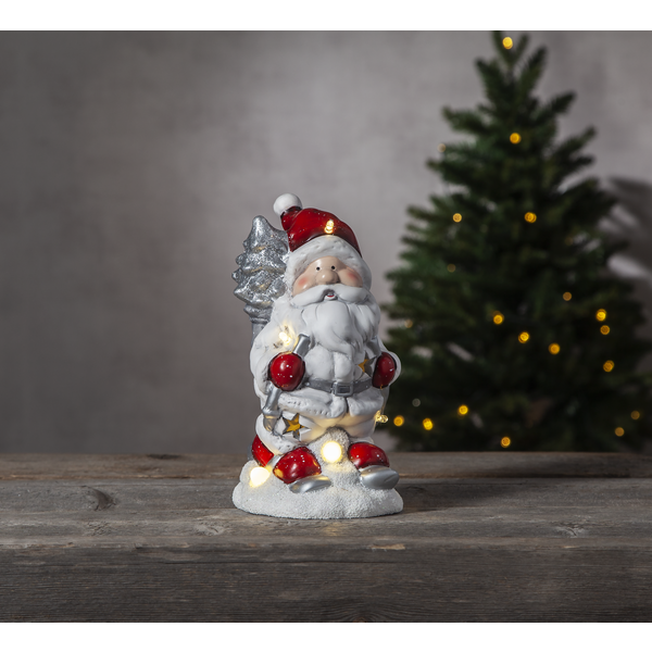 LED-Keramik-Figur "Friends",Santa, 6 warmwhite LED