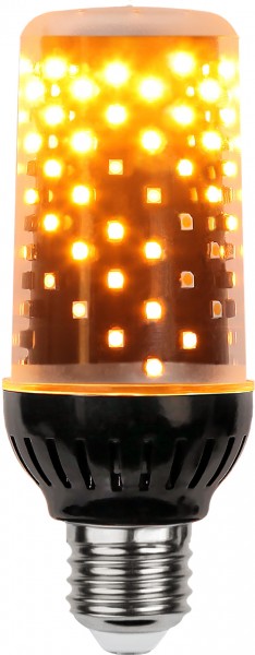 DecoLED "FlameLamp",E27,1800 K,schwarz, amber LED,